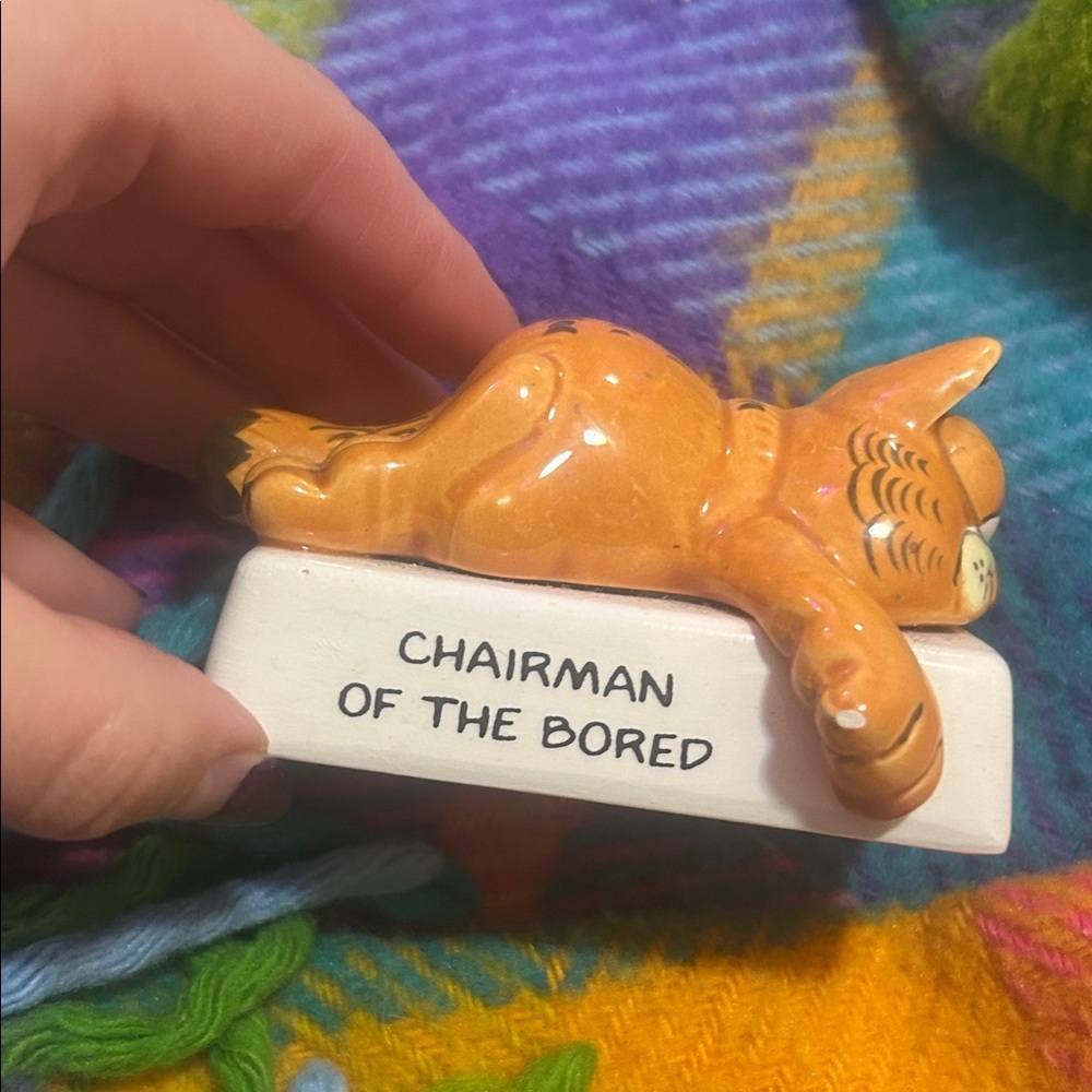 80’s Garfield Ceramic Desk Decor Office - Picture 2 of 4